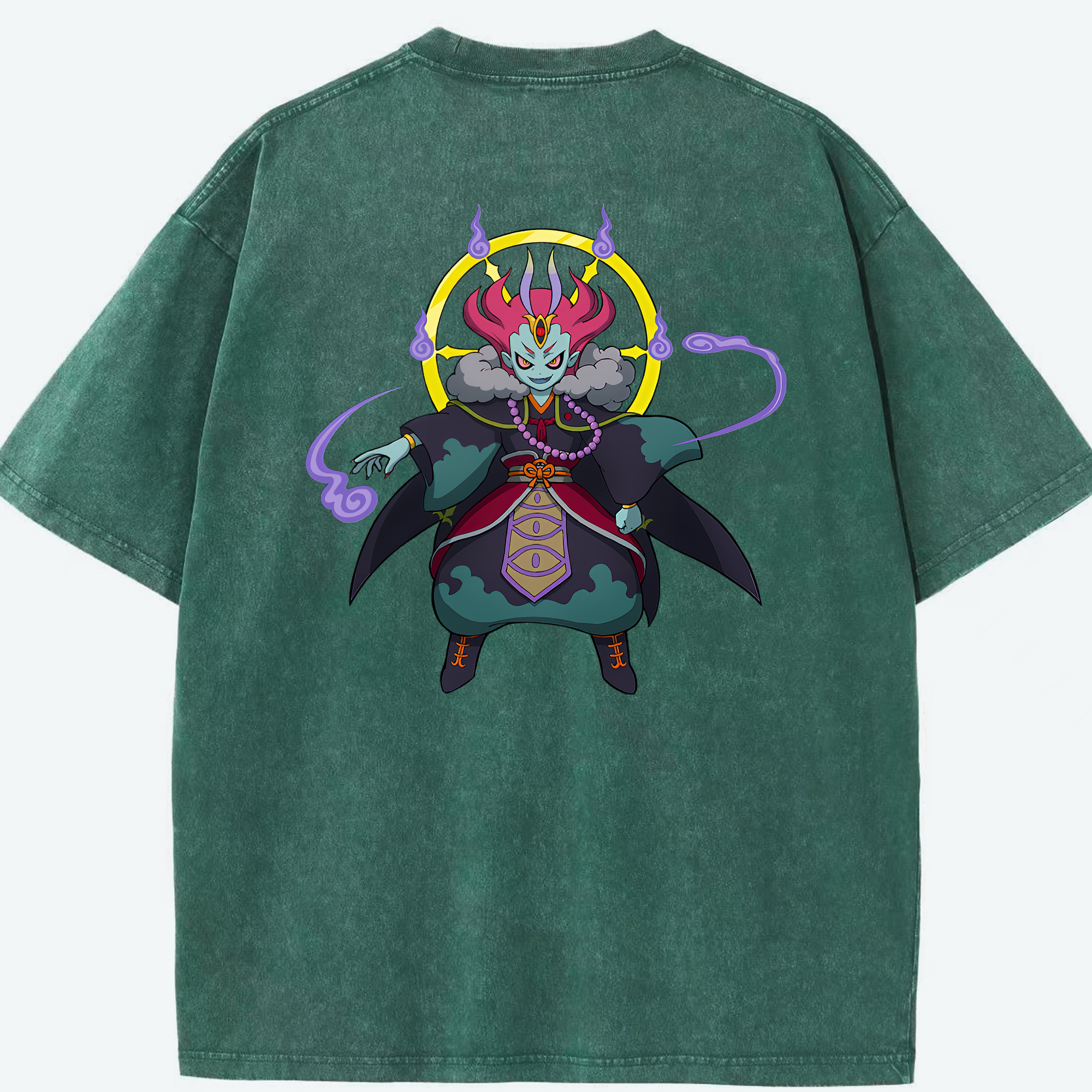 （画像用） 妖怪ウォッチ Yo-kai Watch 綿100% ヴィンテージ風 半袖Tシャツ（背面プリント）